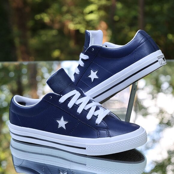 Converse One Star Perforated leather Blue - Picture 3 of 13